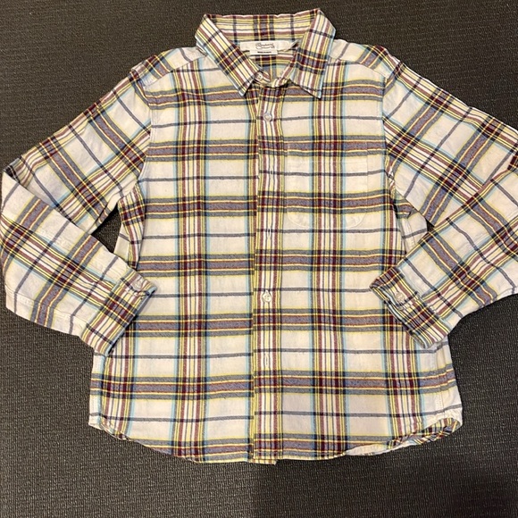 Bonpoint Plaid Button Down shirt, size 6 - Picture 2 of 5